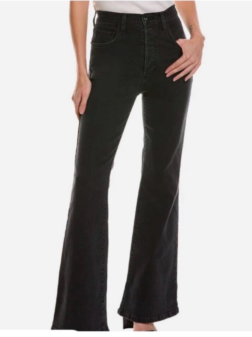 Favorite Daughter High-Rise Button-Fly Flare Jeans, Size 29 - Picture 8 of 8